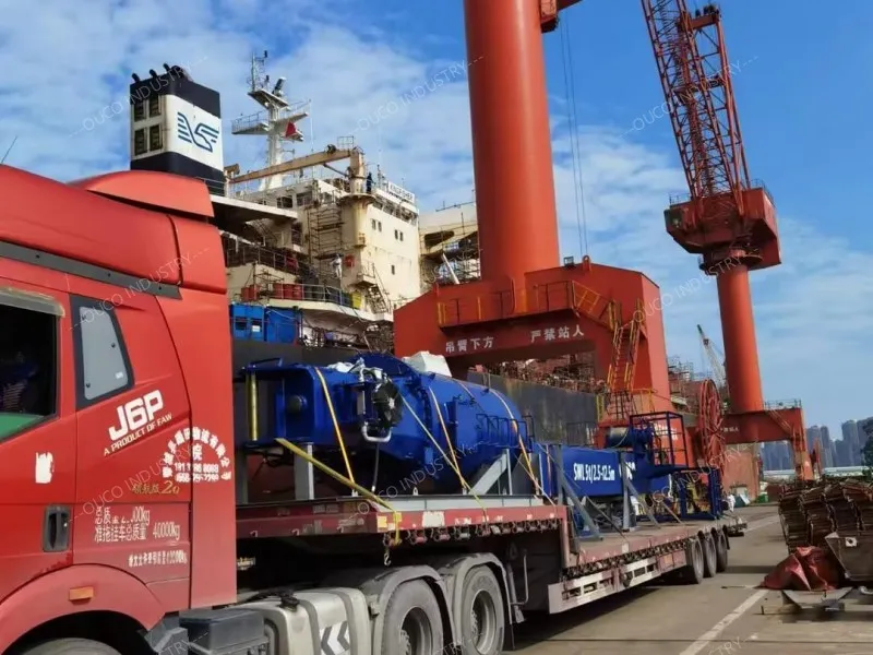 OUCO-5T12.5M-TB Crane arrived at the shipyard