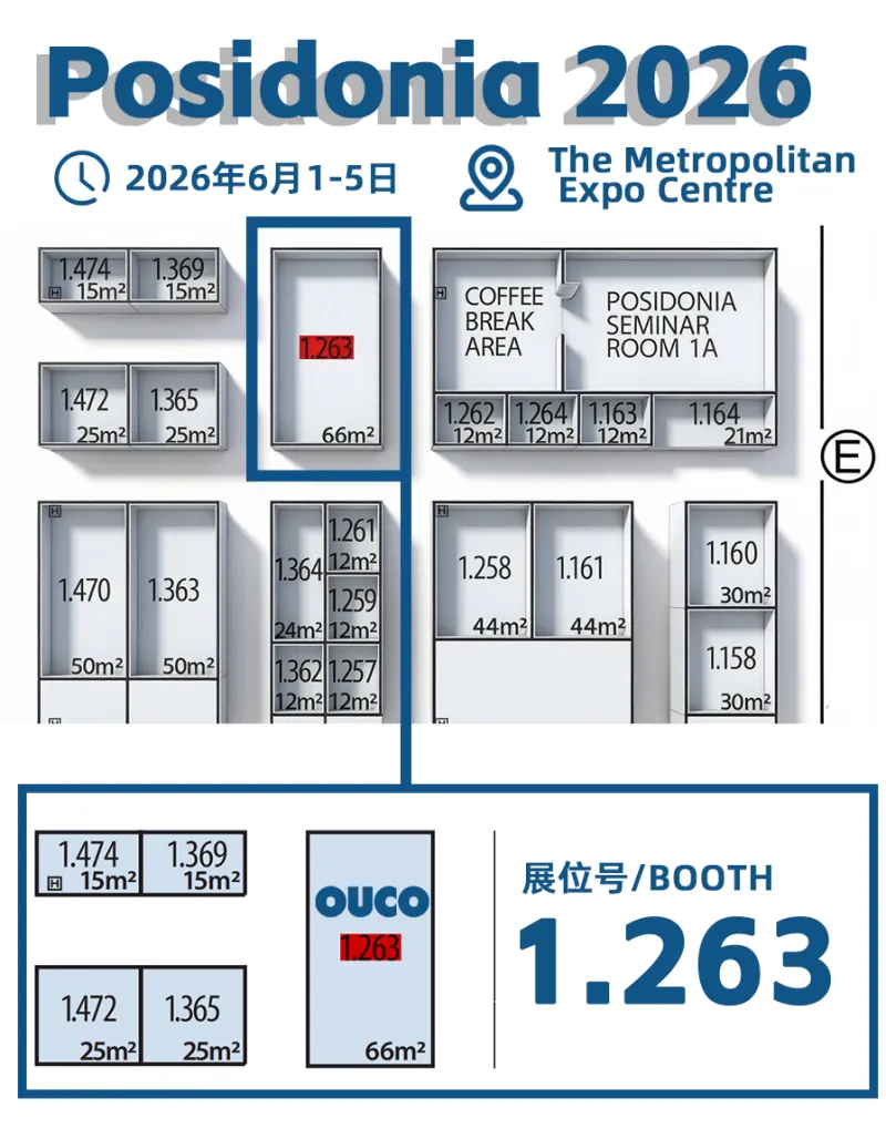 OUCO Posidonia Booth Location