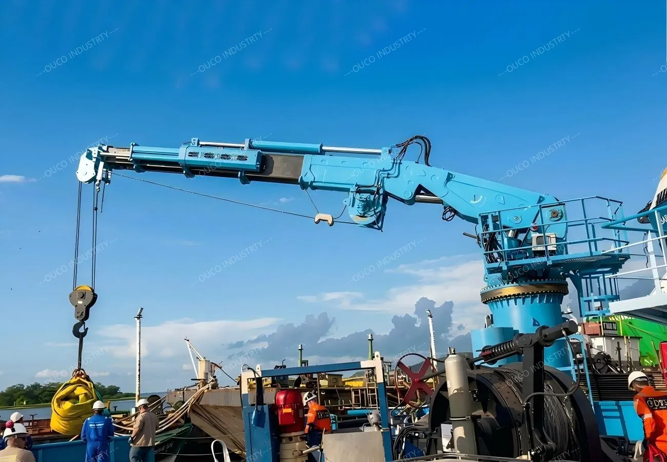 OUCO 9t16.31m folding and telescope boom crane