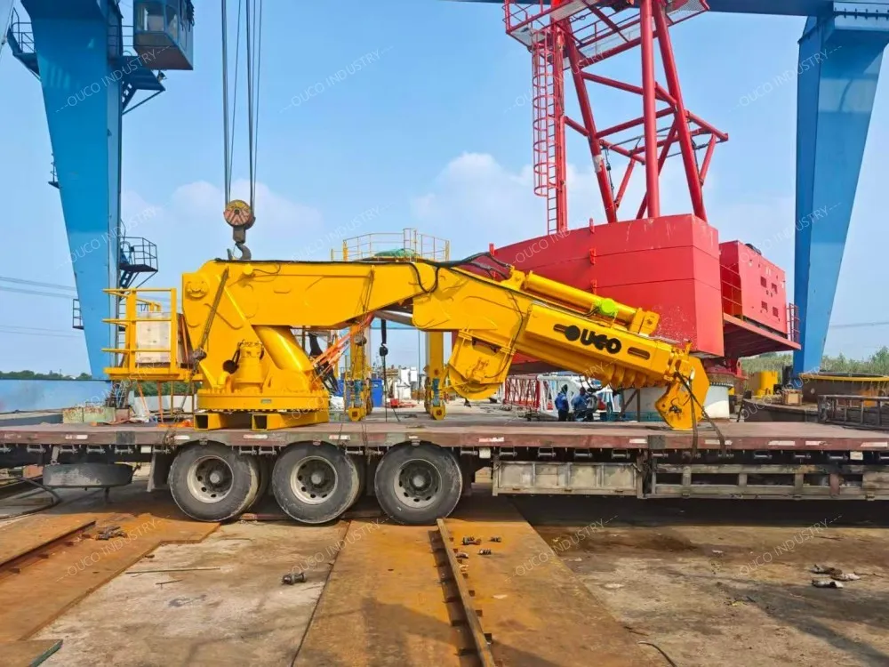OUCO KTB crane assembly at the factory wharf