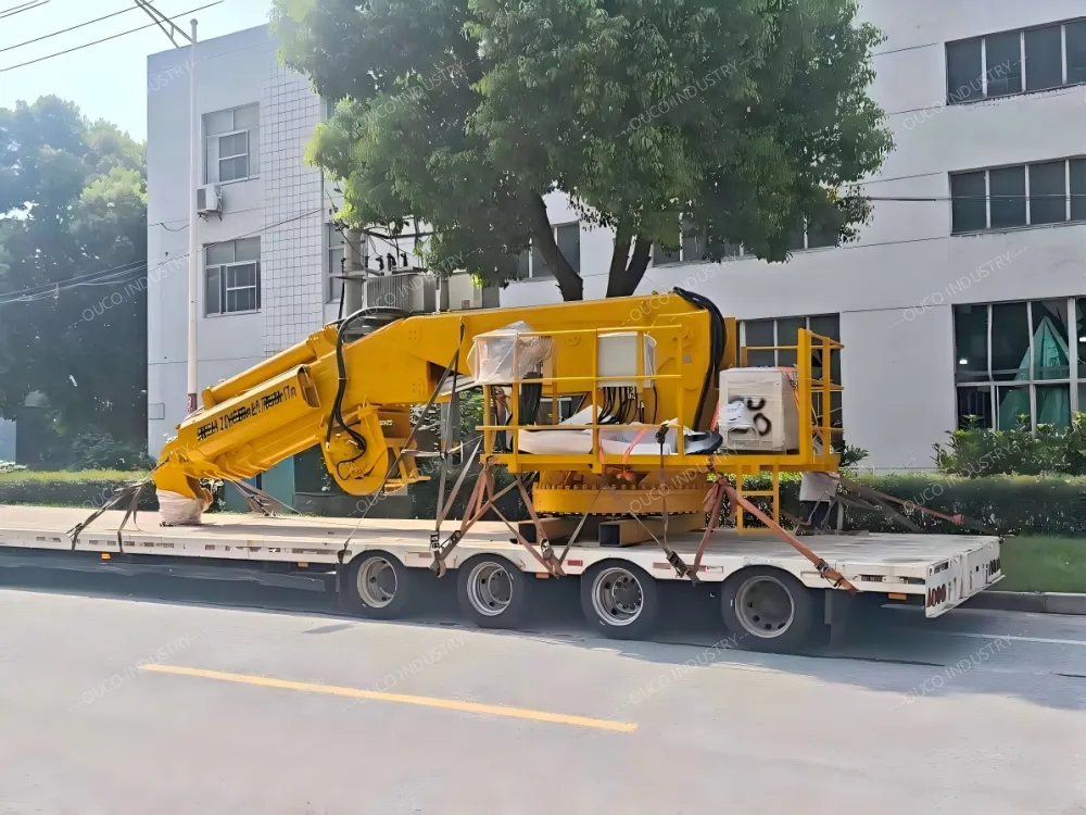 OUCO KTB crane loaded for transport