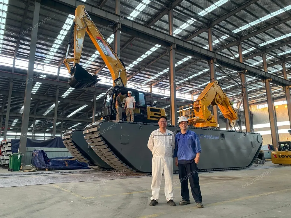 OUCO engineers with offshore crane pontoon system