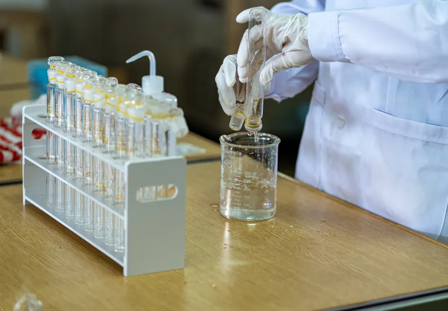 Seawater samples stored separately for further analysis and research